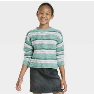 Girls’ Pullover Striped Sweater